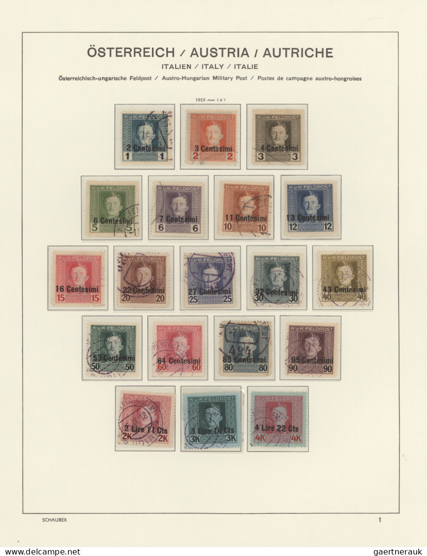 Österreich - Nebengebiete: 1850/1918, Gestempelte Sammlung Im Schaubek-Vordruck - Andere & Zonder Classificatie