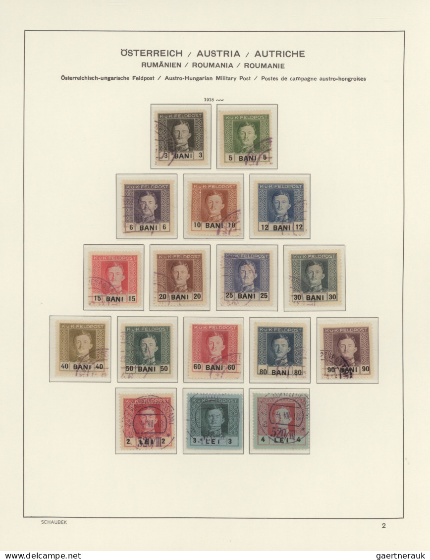 Österreich - Nebengebiete: 1850/1918, Gestempelte Sammlung Im Schaubek-Vordruck - Other & Unclassified