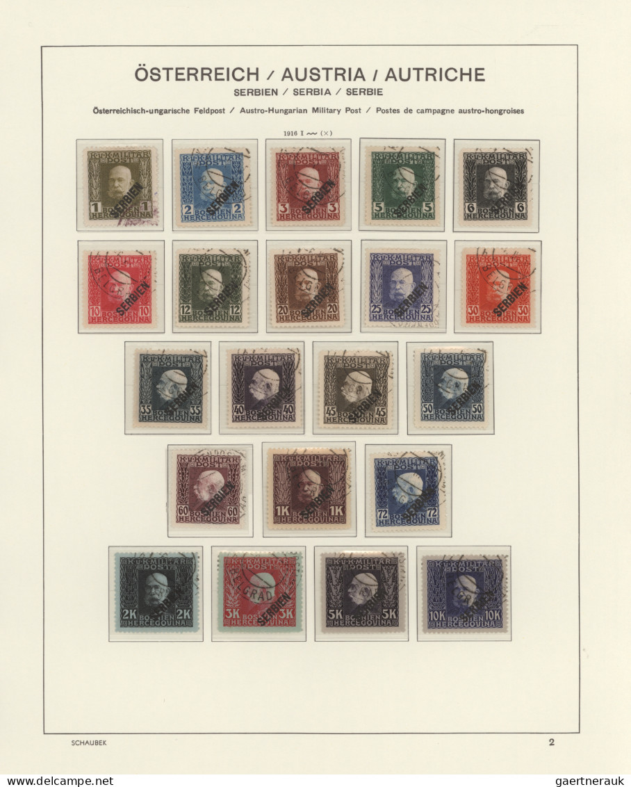 Österreich - Nebengebiete: 1850/1918, Gestempelte Sammlung Im Schaubek-Vordruck - Altri & Non Classificati