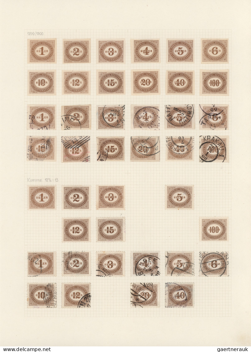 Österreich - Portomarken: 1894/1989, Ungebrauchte Und Gestempelte Sammlung Saube - Segnatasse