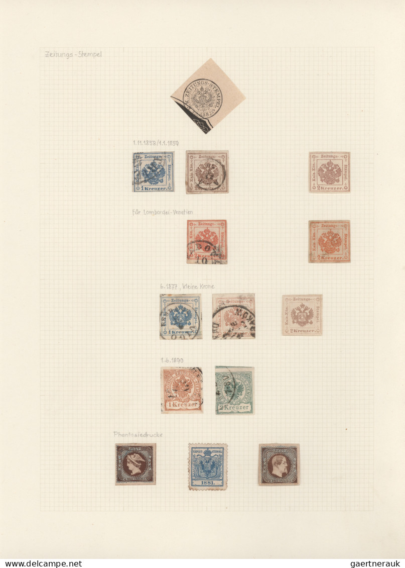 Österreich - Portomarken: 1894/1989, Ungebrauchte Und Gestempelte Sammlung Saube - Portomarken