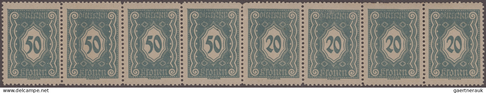 Österreich - Portomarken: 1922 Kollektion Von 112 Nachportomarken Zu 10 Kr., 20 - Postage Due