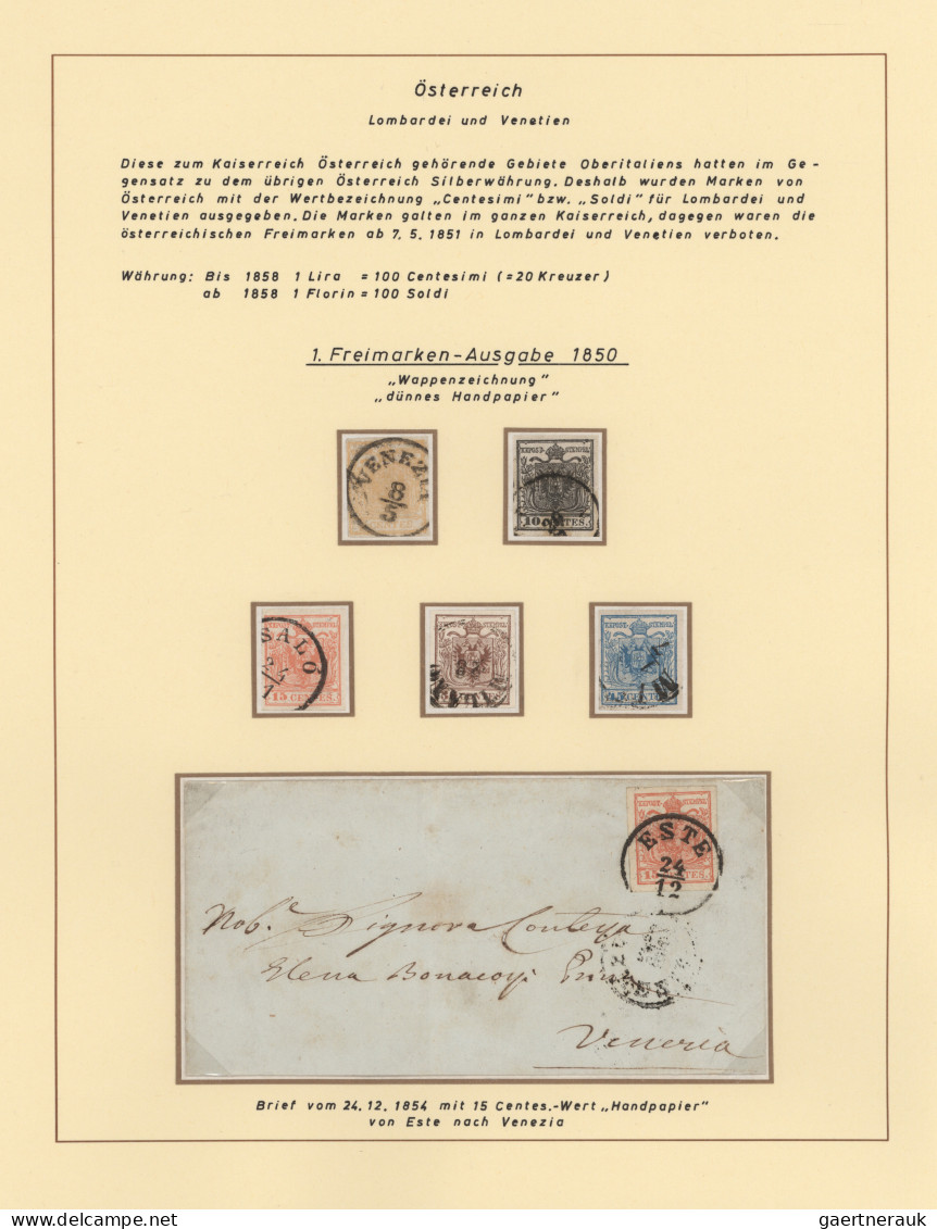 Österreich - Lombardei Und Venetien: 1850/1864 (ca.), Ausstellungsmäßig Aufgemac - Lombardije-Venetië