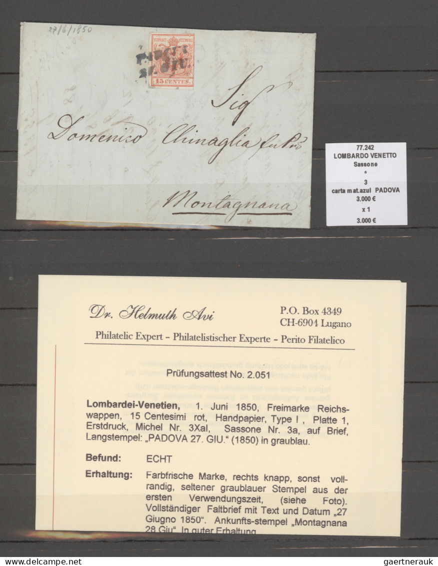 Österreich - Lombardei Und Venetien: 1850/1864, Assortment Of 13 Letters Mainly - Lombardo-Veneto