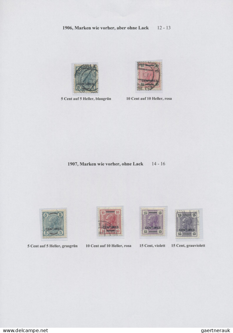 Österreichische Post Auf Kreta: 1903/1914, Saubere Sammlung Meist Gestempelt Auf - Oriente Austriaco