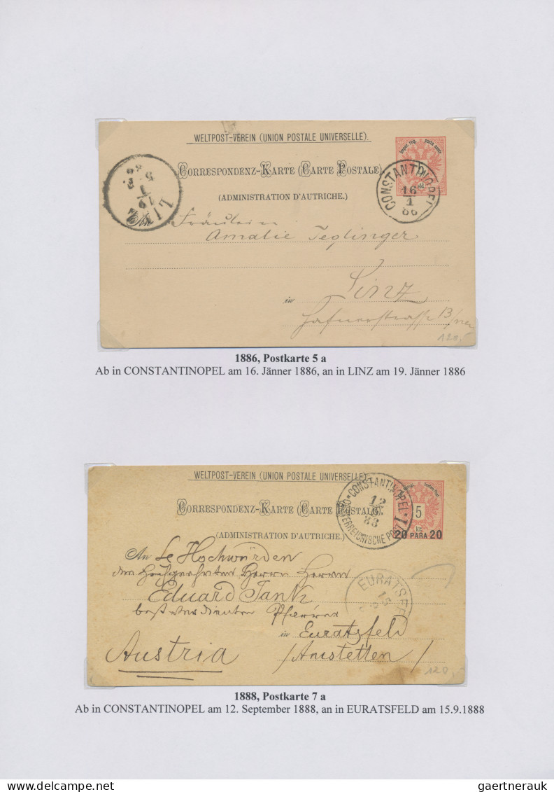 Österreichische Post In Der Levante: 1863/1914, Sammlung Gestempelt Mit Vielen G - Levante-Marken