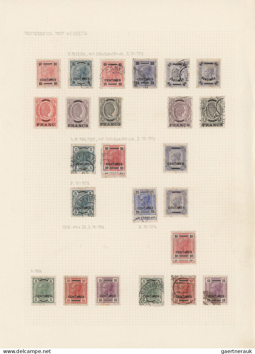 Österreichische Post In Der Levante: 1867/1914, Post In Der Levante/auf Kreta, S - Eastern Austria