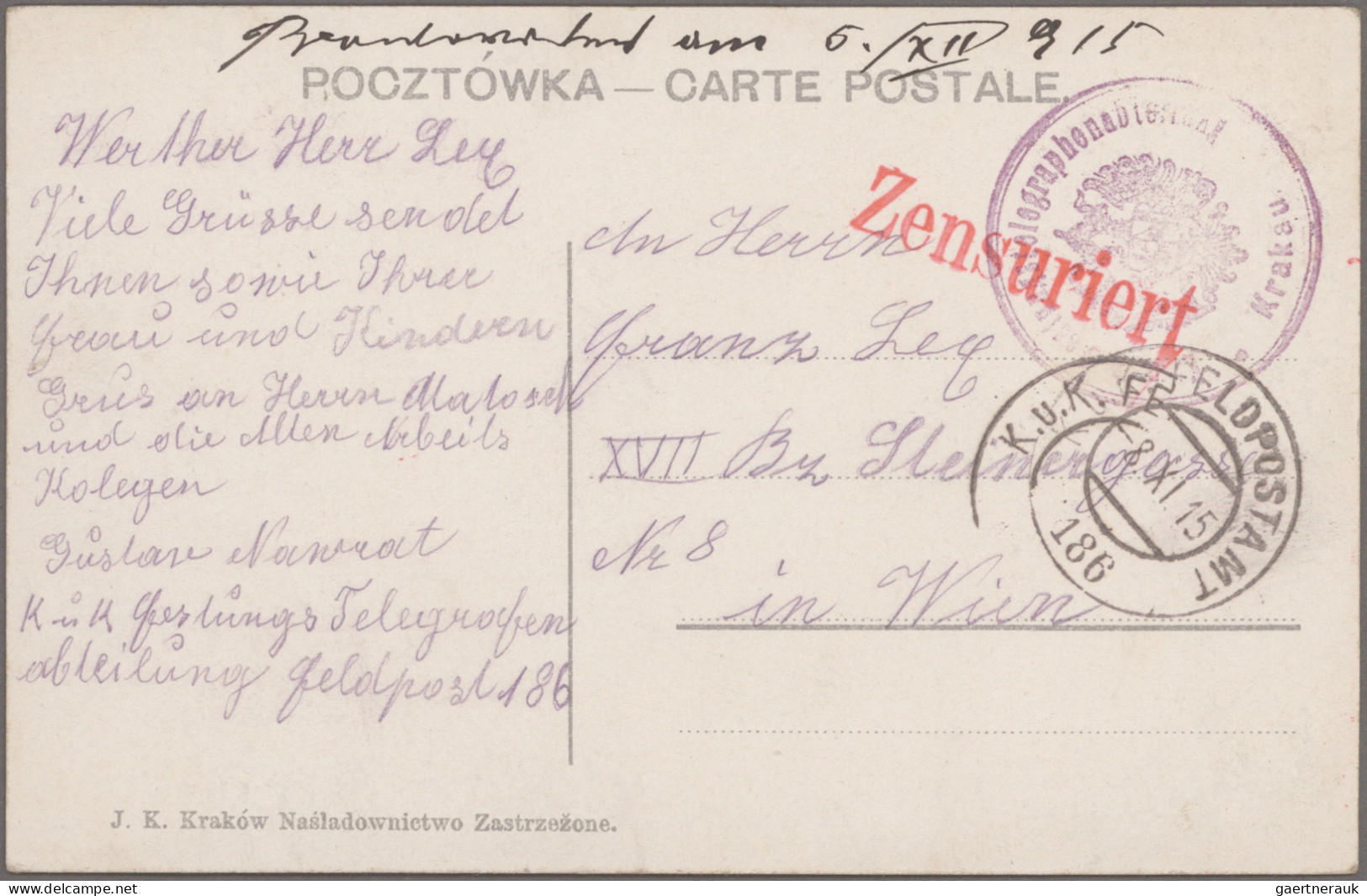 Österreich - Militärpost / Feldpost: 1914/1918, Saubere Sammlung Von Ca. 390 Fel - Other