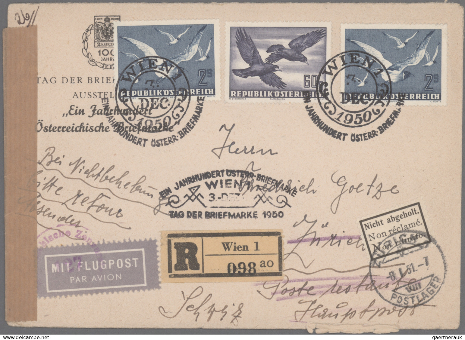 Österreich - Flugpost: 1918/1981, saubere Sammlung von 34 Flugpostbelegen sowie