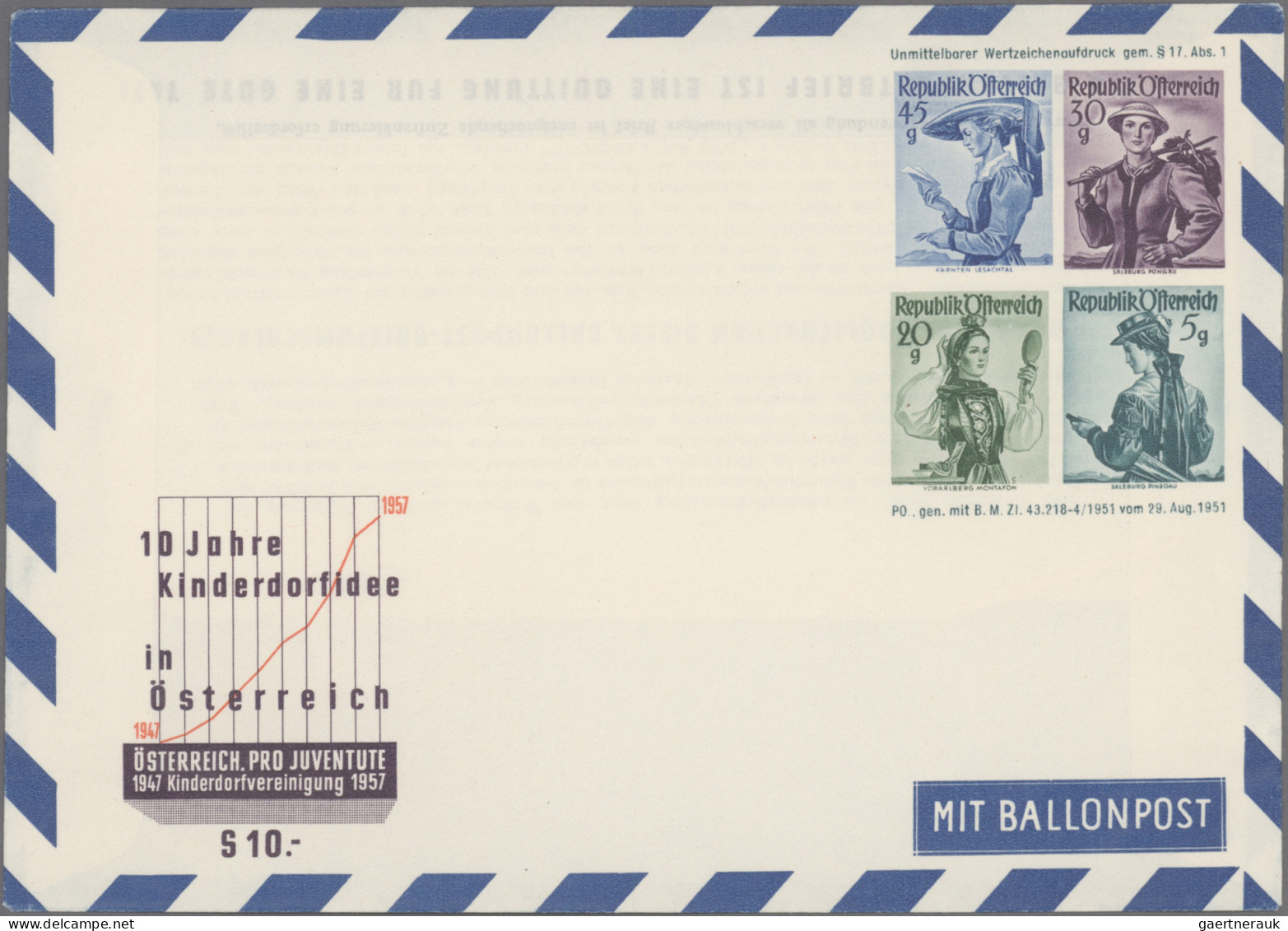 Österreich - Flugpost: 1918/1981, saubere Sammlung von 34 Flugpostbelegen sowie