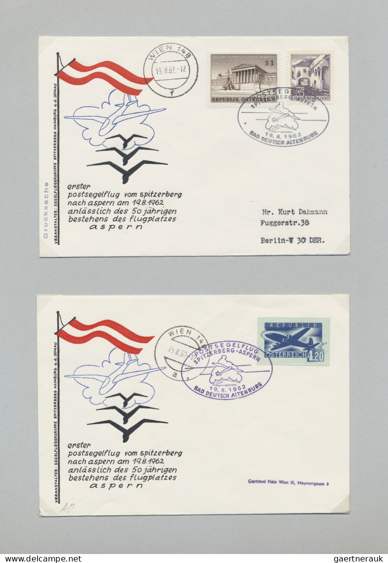 Österreich - Flugpost: 1947/1968, Sammlung Von über 200 Briefen Und Karten Zu So - Autres & Non Classés