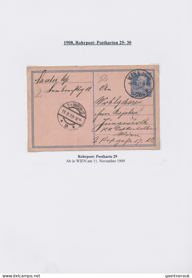 Österreich - Ganzsachen: 1861/1918 (ca), Sammlung von ca 95 Belegen im Ringbinde