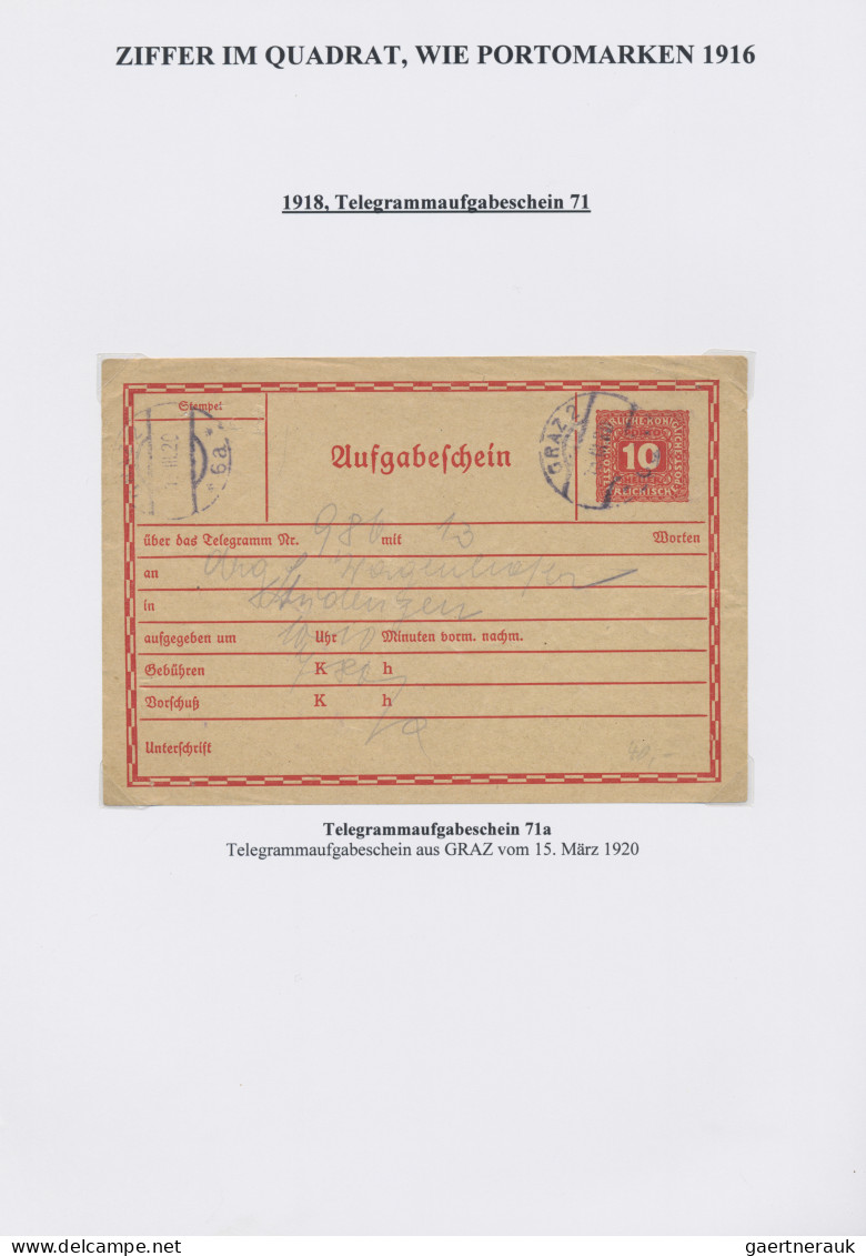 Österreich - Ganzsachen: 1861/1918 (ca), Sammlung von ca 95 Belegen im Ringbinde