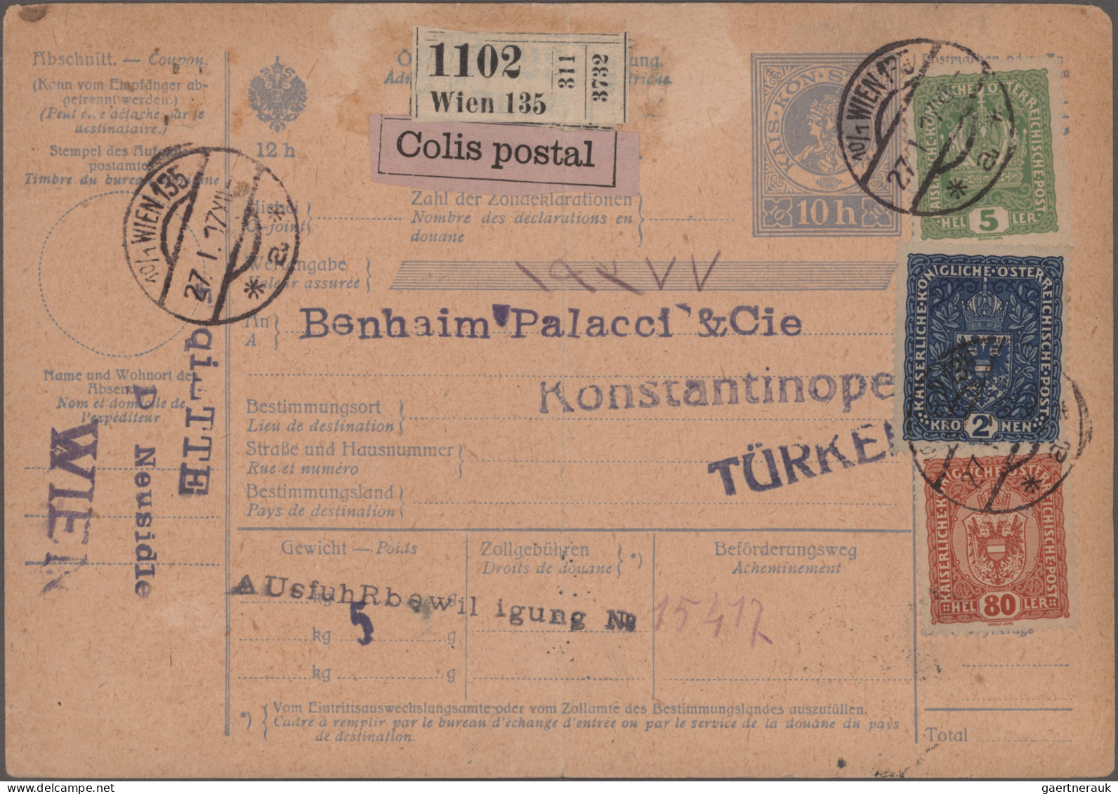 Österreich - Ganzsachen: 1916/1918 Posten Von 28 Vollständigen Paketbegleitadres - Otros & Sin Clasificación