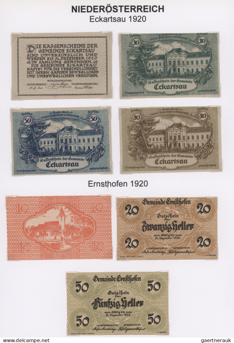 Österreich - Besonderheiten: BANKNOTEN UND NOTGELD 1919-1924 (ca), Saubere Samml - Otros & Sin Clasificación