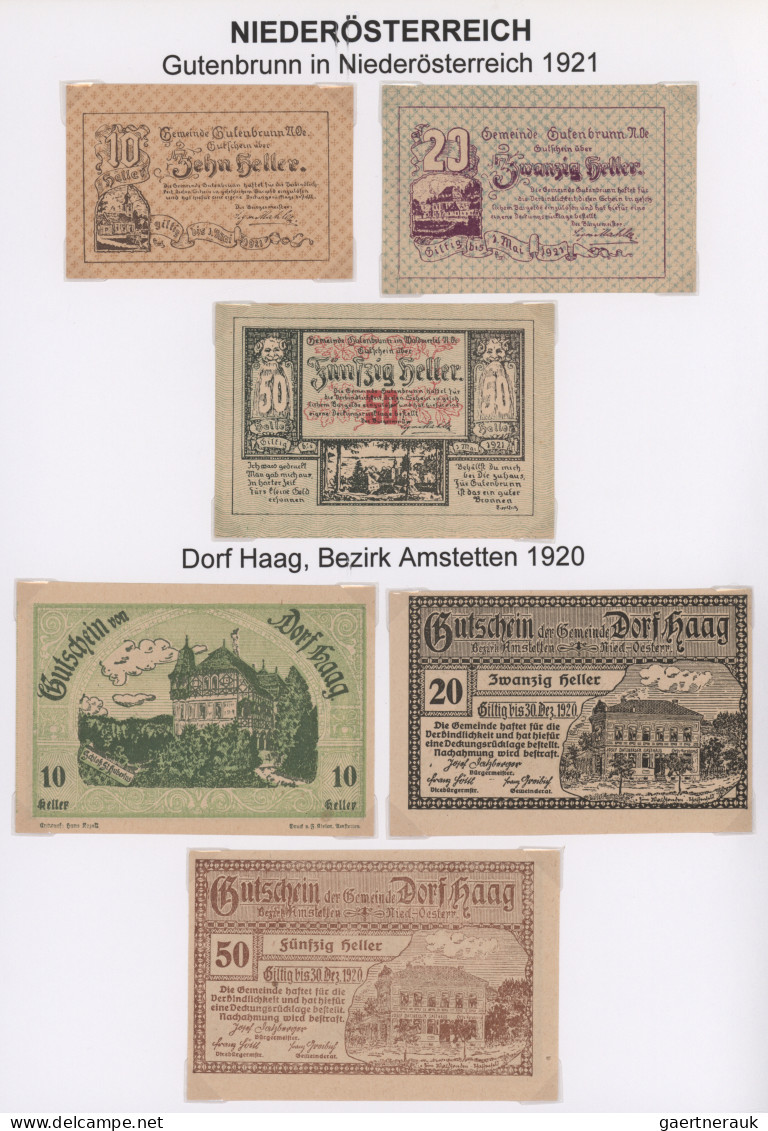 Österreich - Besonderheiten: BANKNOTEN UND NOTGELD 1919-1924 (ca), saubere Samml