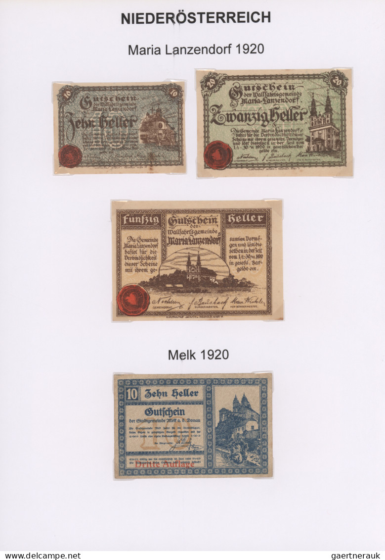 Österreich - Besonderheiten: BANKNOTEN UND NOTGELD 1919-1924 (ca), saubere Samml