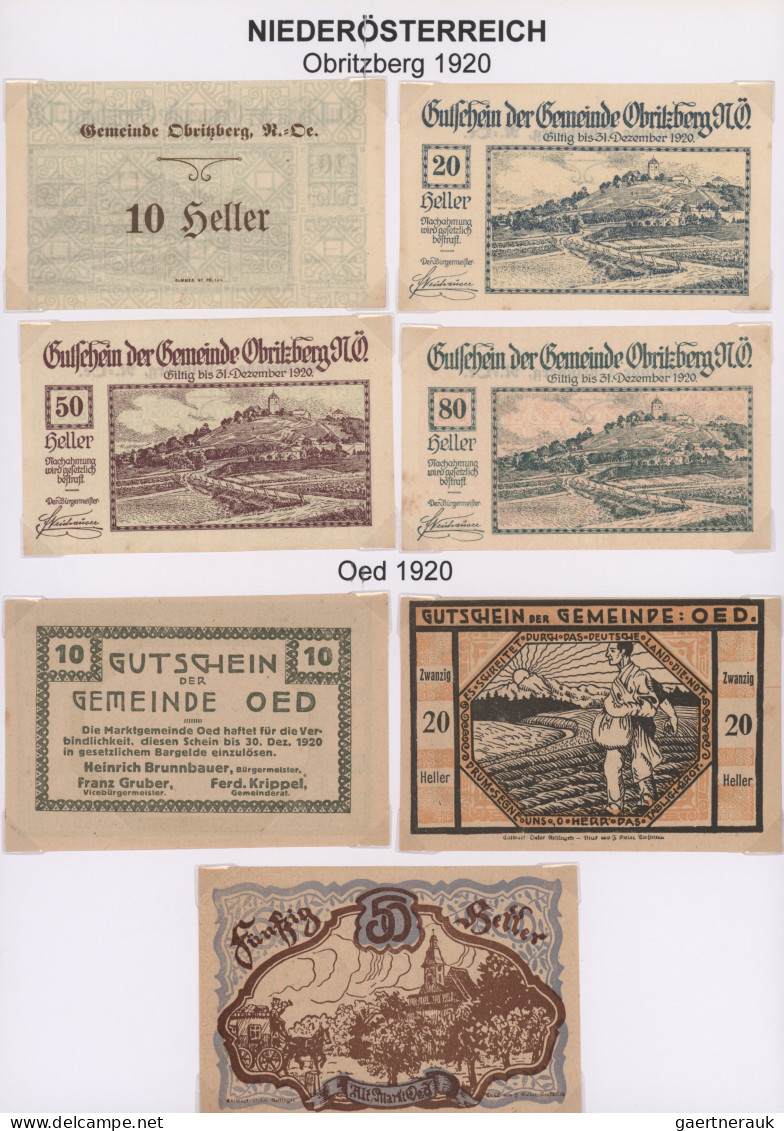 Österreich - Besonderheiten: BANKNOTEN UND NOTGELD 1919-1924 (ca), saubere Samml