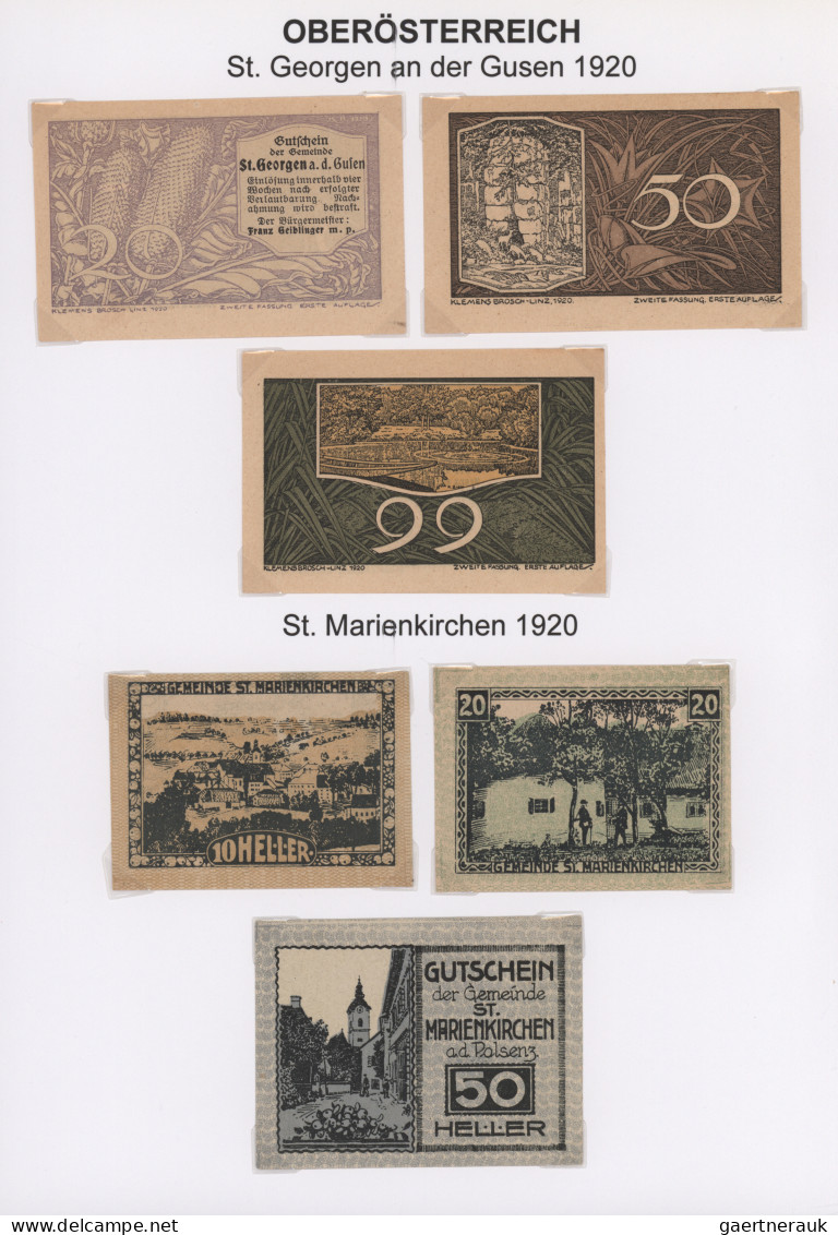 Österreich - Besonderheiten: BANKNOTEN UND NOTGELD 1919-1924 (ca), saubere Samml