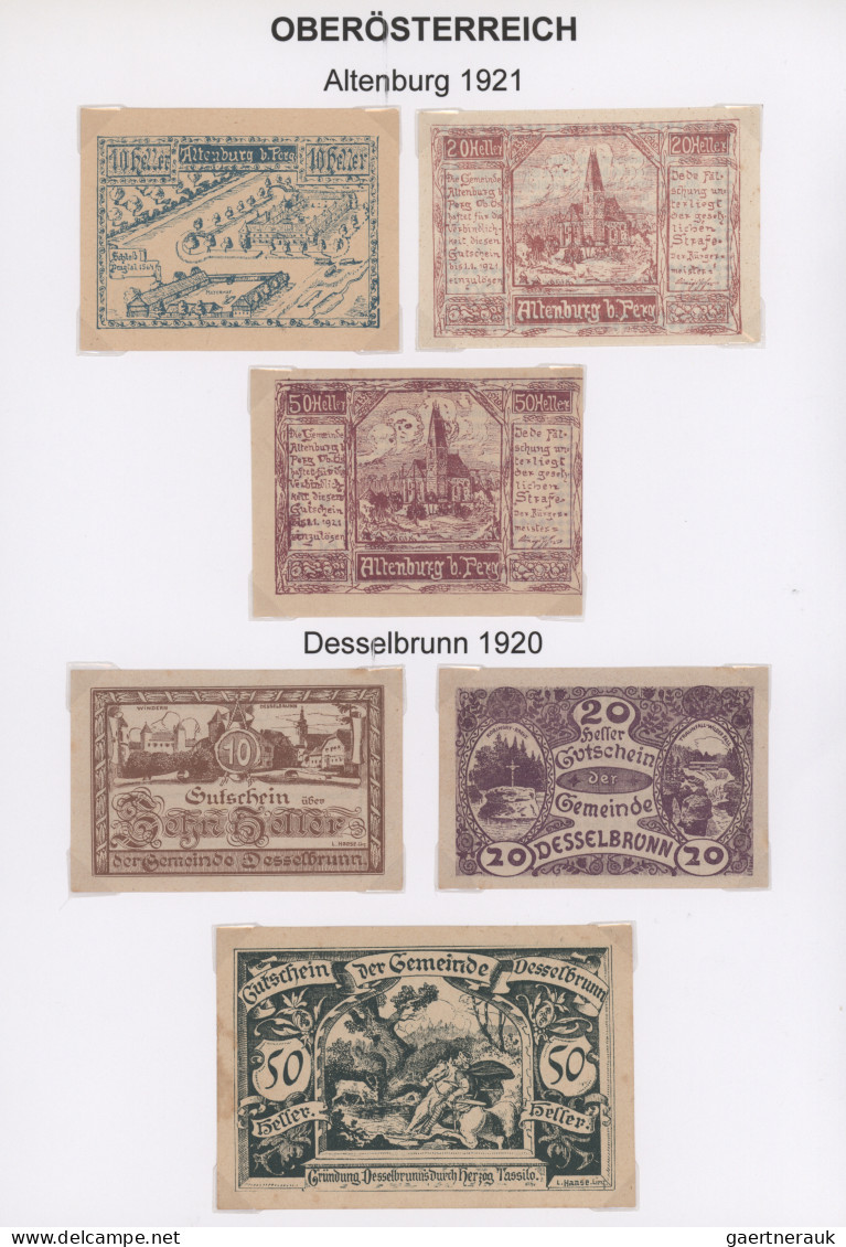 Österreich - Besonderheiten: BANKNOTEN UND NOTGELD 1919-1924 (ca), saubere Samml