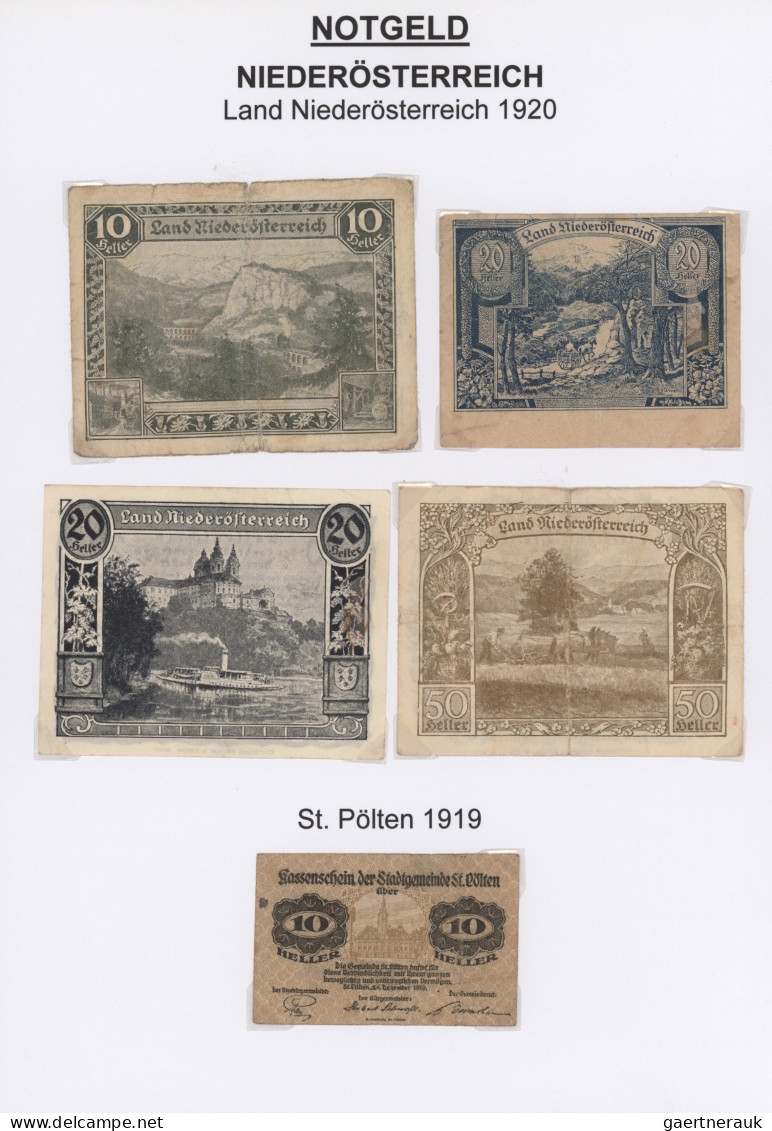 Österreich - Besonderheiten: BANKNOTEN UND NOTGELD 1919-1924 (ca), saubere Samml