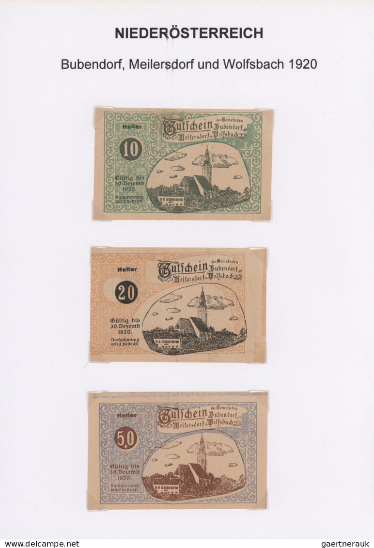 Österreich - Besonderheiten: BANKNOTEN UND NOTGELD 1919-1924 (ca), saubere Samml