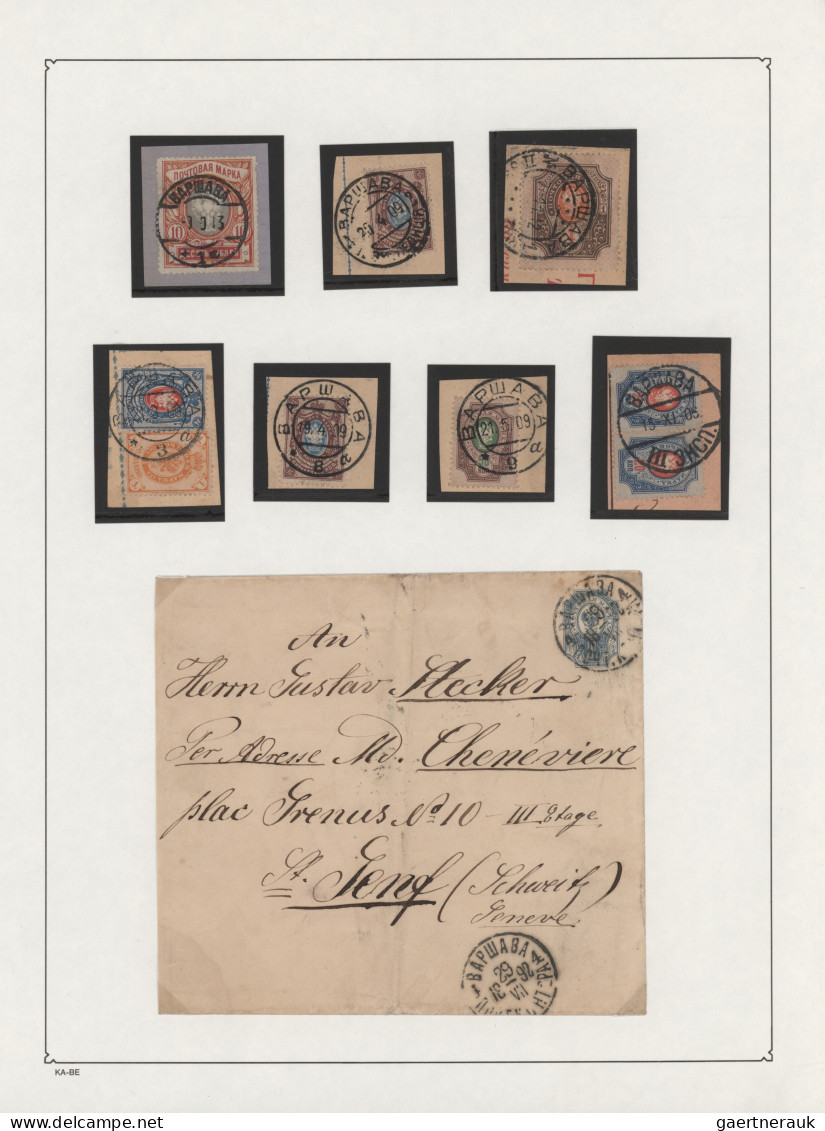 Poland - Russian Period: 1880/1910 (ca.), Collection Of Apprx. 80 Pieces And 43 - Sonstige & Ohne Zuordnung