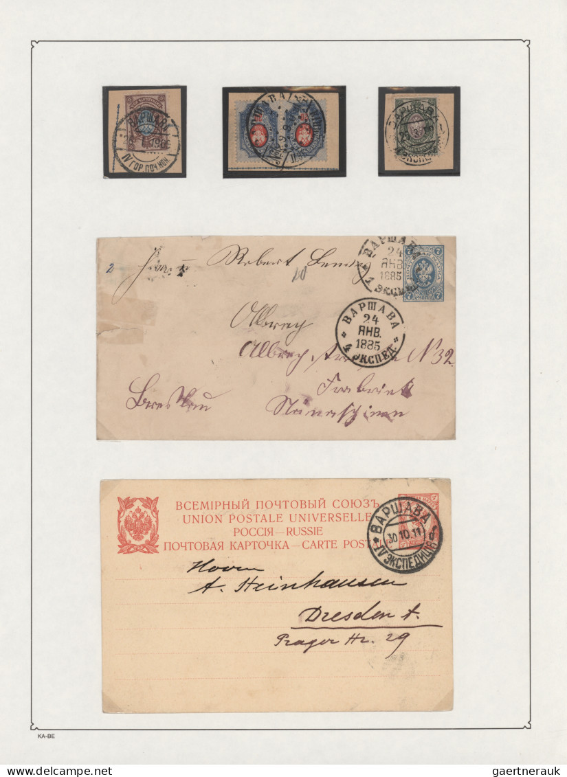 Poland - Russian Period: 1880/1910 (ca.), collection of apprx. 80 pieces and 43