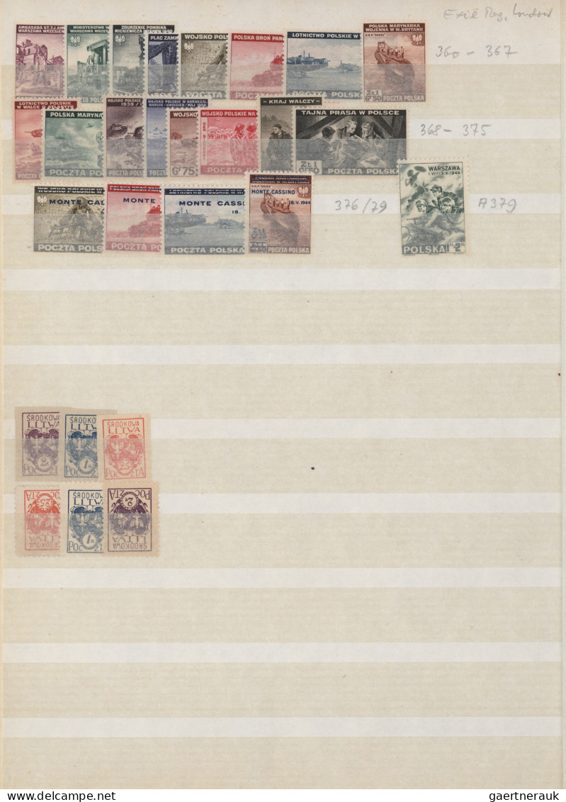 Poland: 1860/1945, mint and used collection/balance in two albums, comprising 18