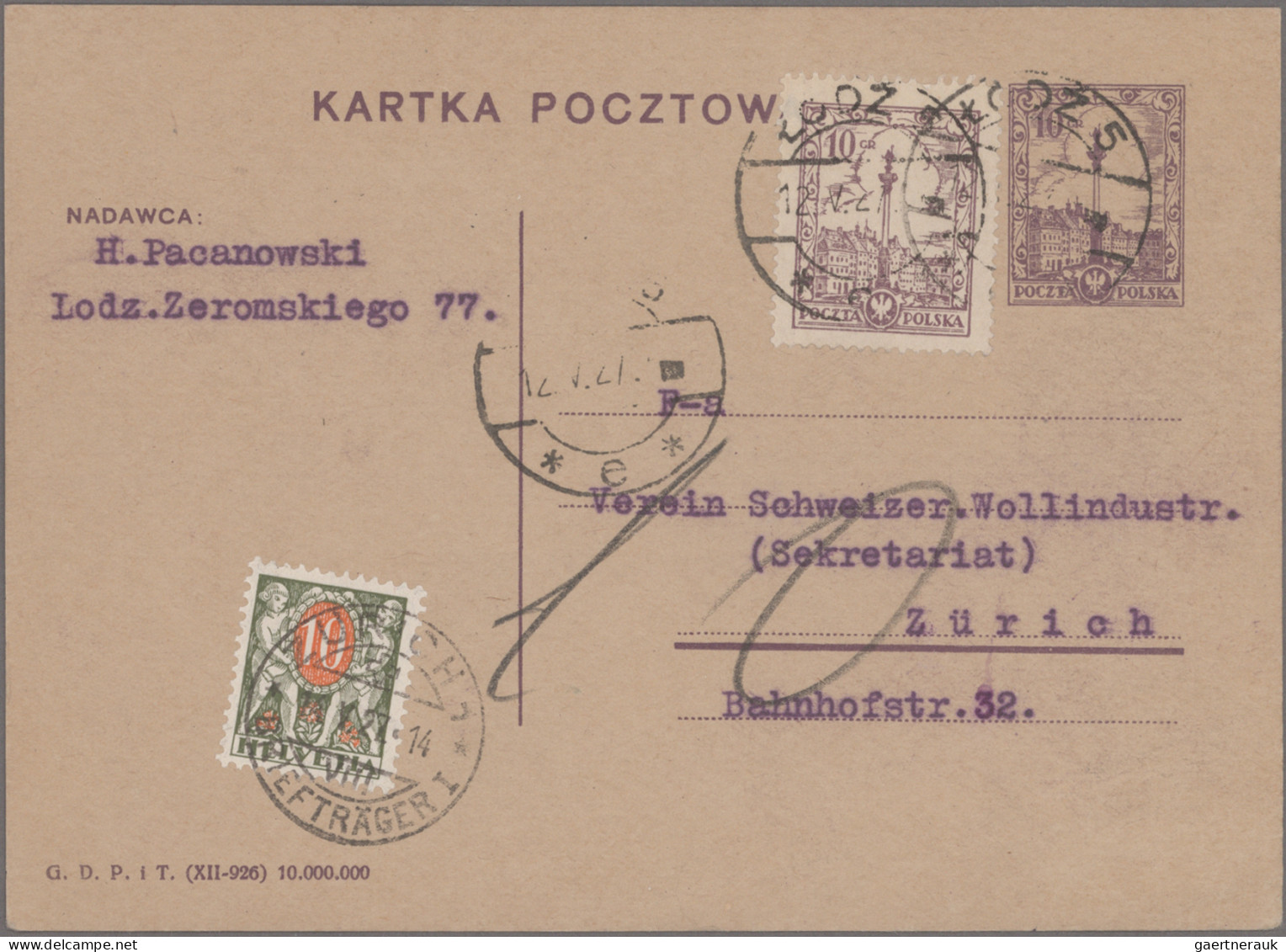 Poland: 1912/1935 18 Covers, Picture Postcards And Postal Stationery Items Sent - Covers & Documents