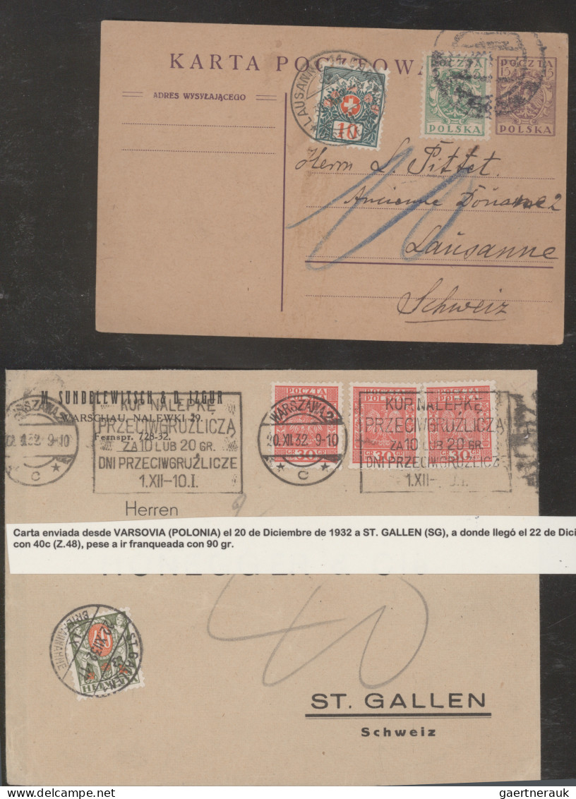 Poland: 1912/1935 18 covers, picture postcards and postal stationery items sent