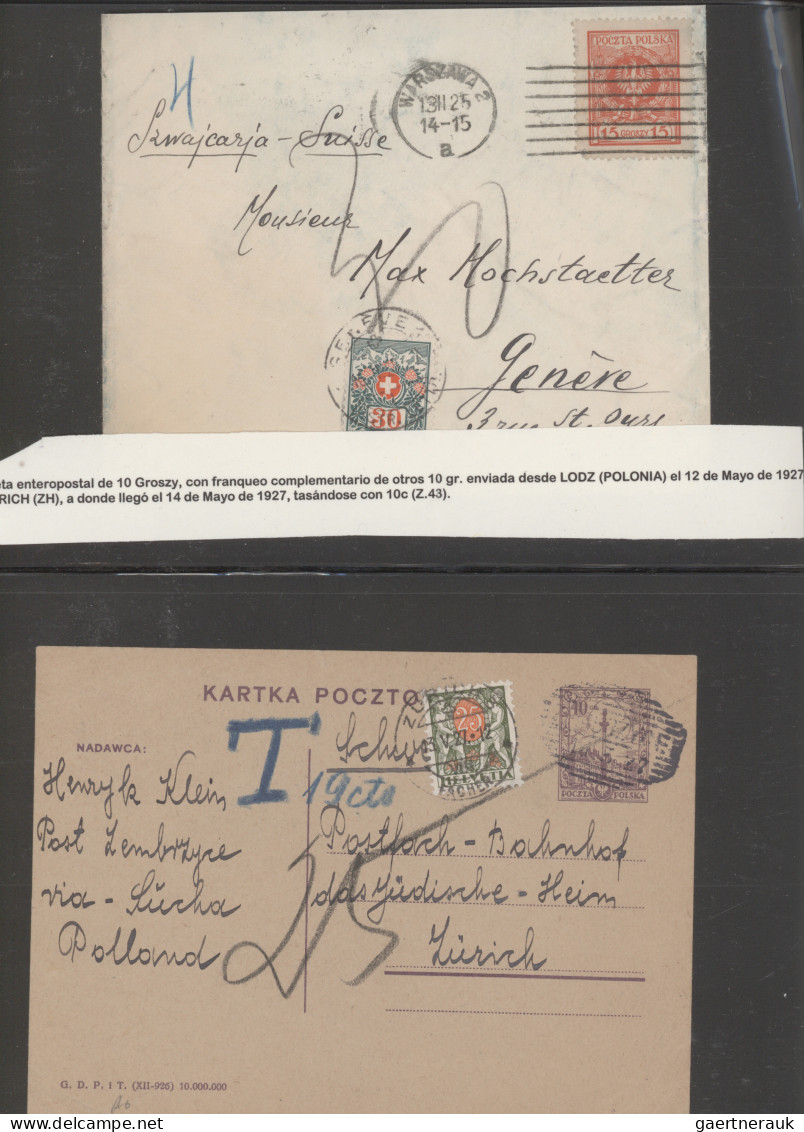 Poland: 1912/1935 18 covers, picture postcards and postal stationery items sent