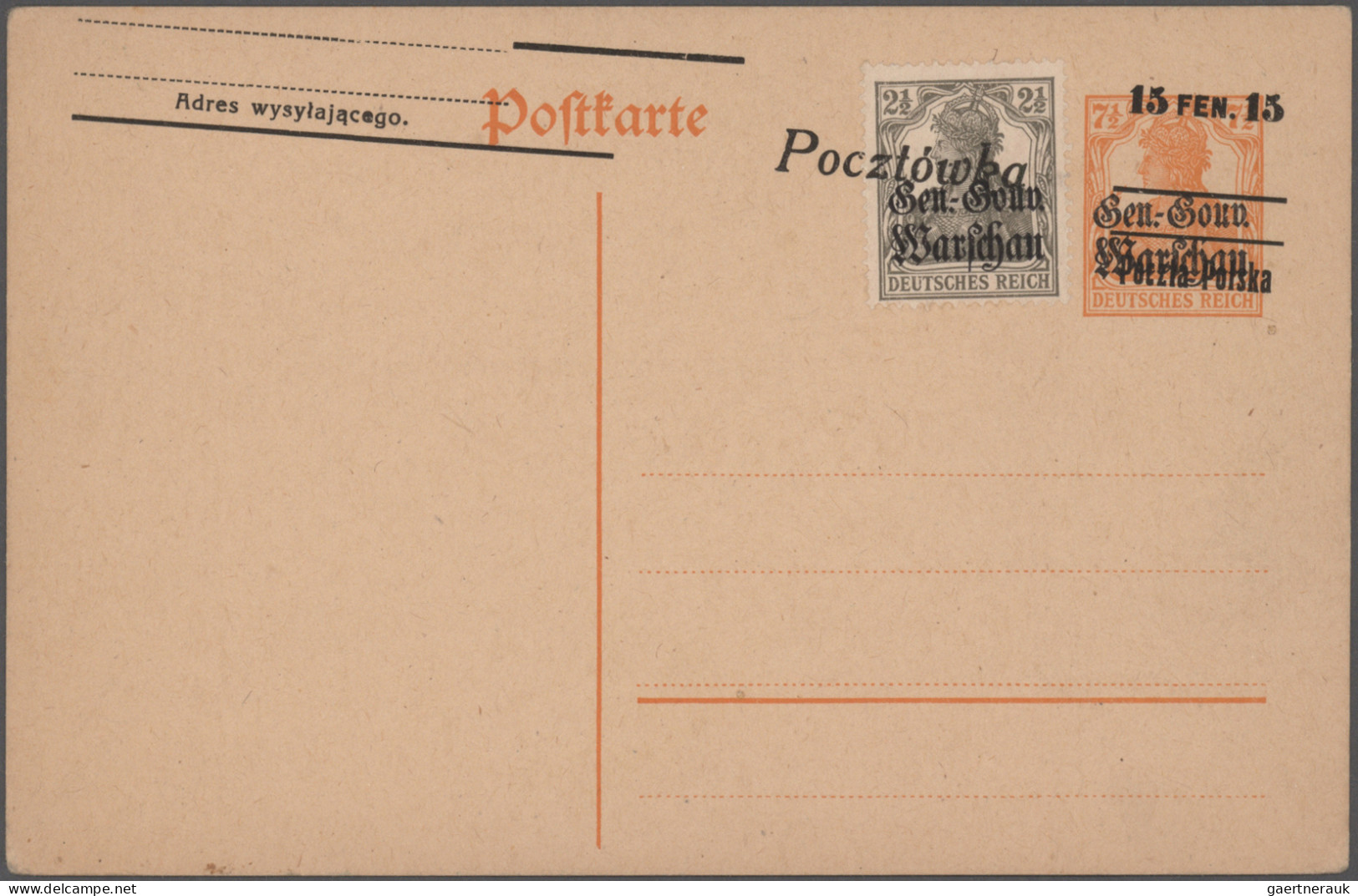 Poland: 1916/1945, collection of 63 covers/cards, comprising German occupation W