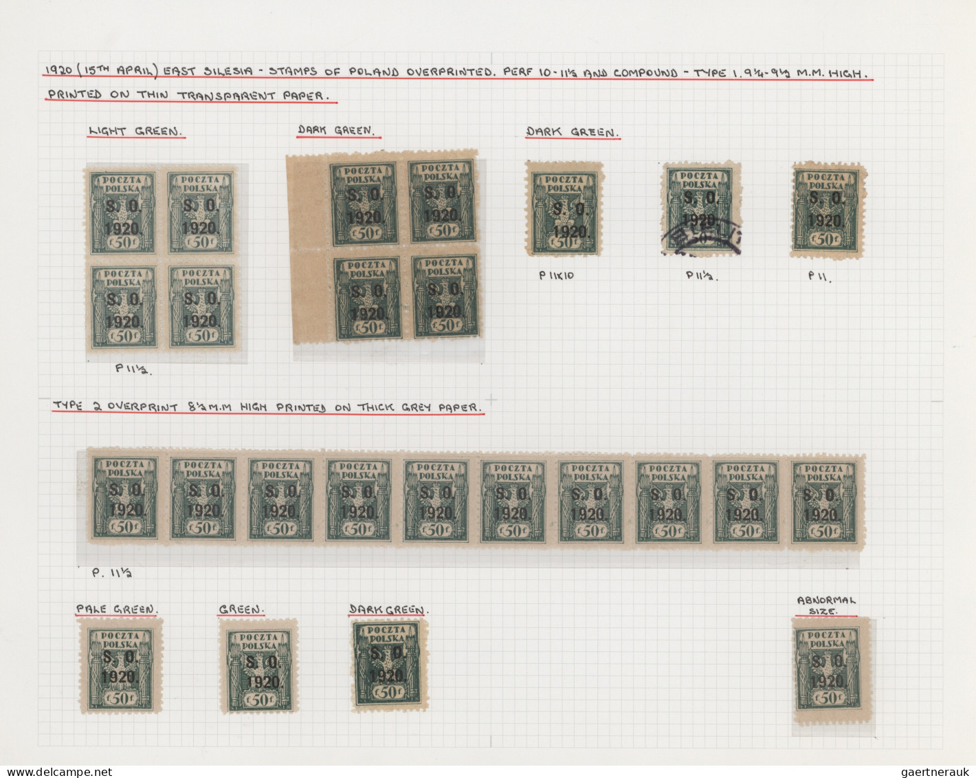 Poland: 1919/1923, Specialised Collection Of Apprx. 1.220 Stamps Neatly Arranged - Usati