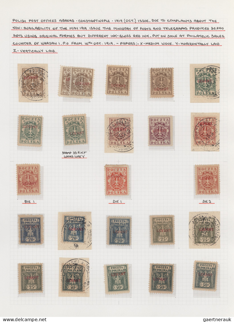 Poland: 1919/1923, Specialised Collection Of Apprx. 1.220 Stamps Neatly Arranged - Usados