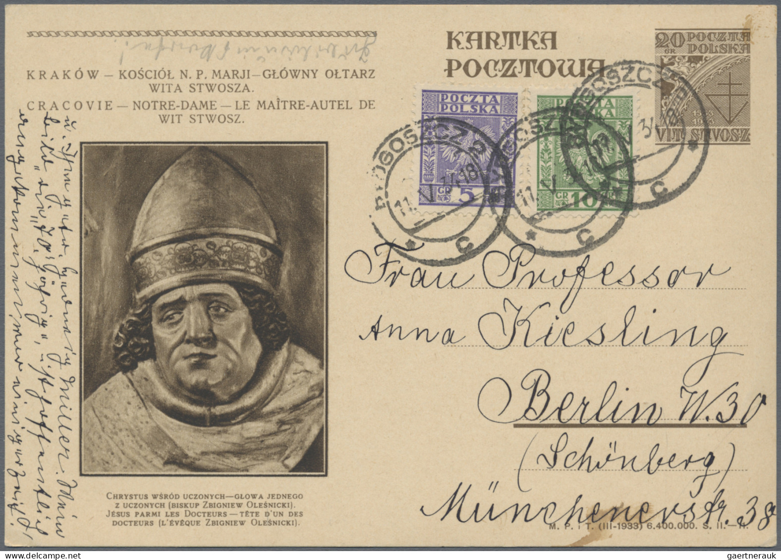 Poland: 1919/1950, Lot Of 25 Covers/cards Incl. Commercially Used (uprated) Stat - Cartas & Documentos