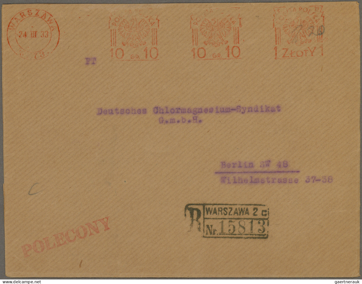 Poland: 1920/1951, Assortment Of 23 Commercial Covers/cards, Incl. 13 Stationeri - Other & Unclassified