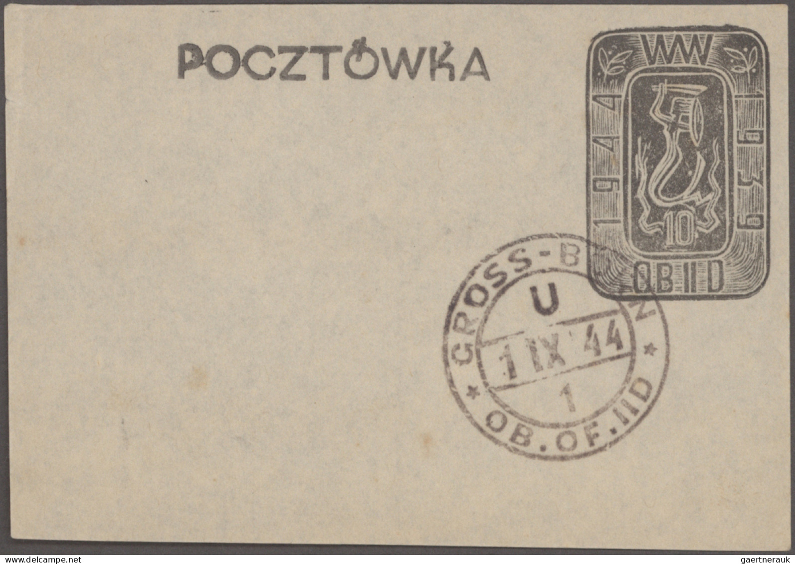 Poland Camp Mail: 1943/1945, Collection Of 18 Stamps And Three Stationeries, Som - Other & Unclassified