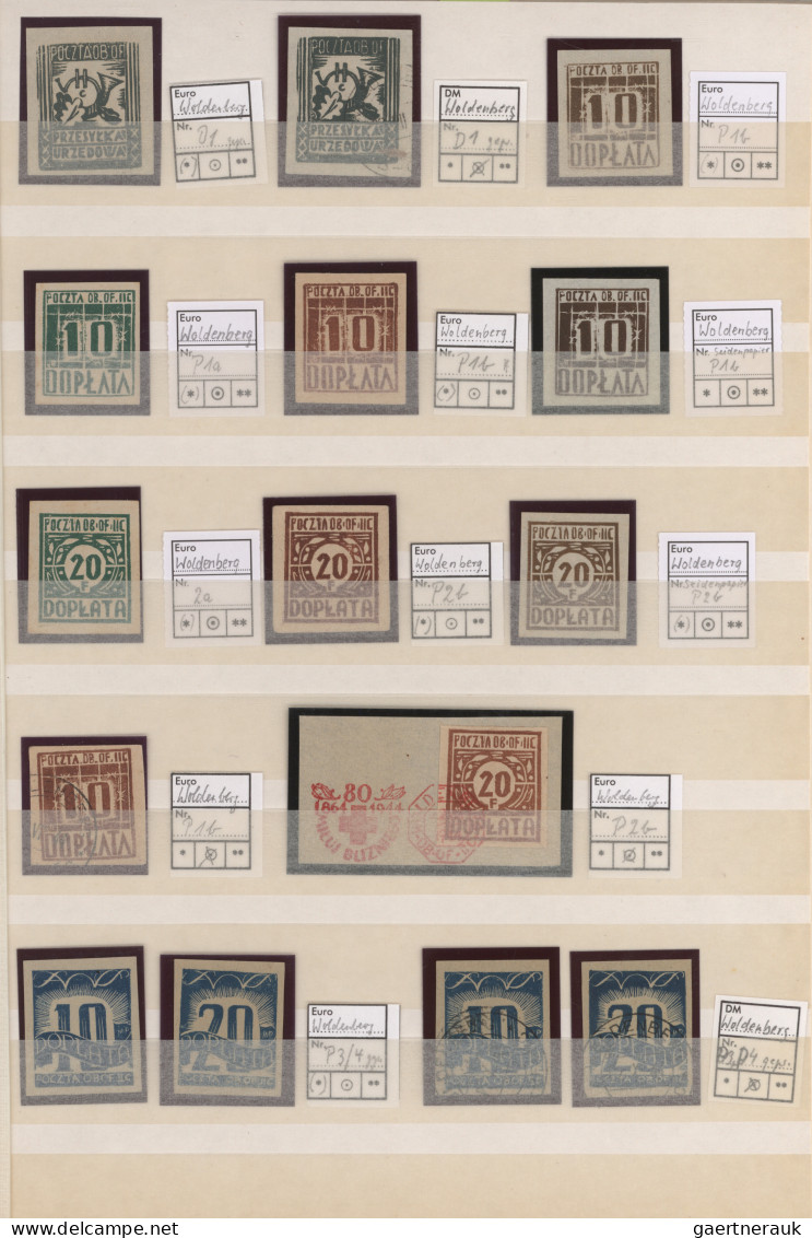 Poland Camp Mail: 1942/1945, collection of apprx. 180 stamps (incl. postage dues