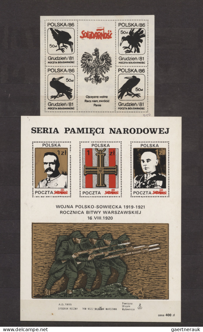 Poland - Specialities: 1980's "Solidarność": Collection Of About 170 Stamps Incl - Andere & Zonder Classificatie