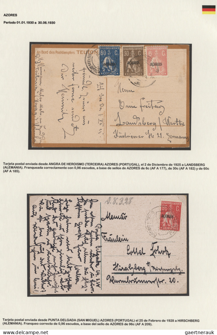 Portugal: 1912/1931 Collection Of About 101 Covers, Picture Postcards, Postal St - Briefe U. Dokumente