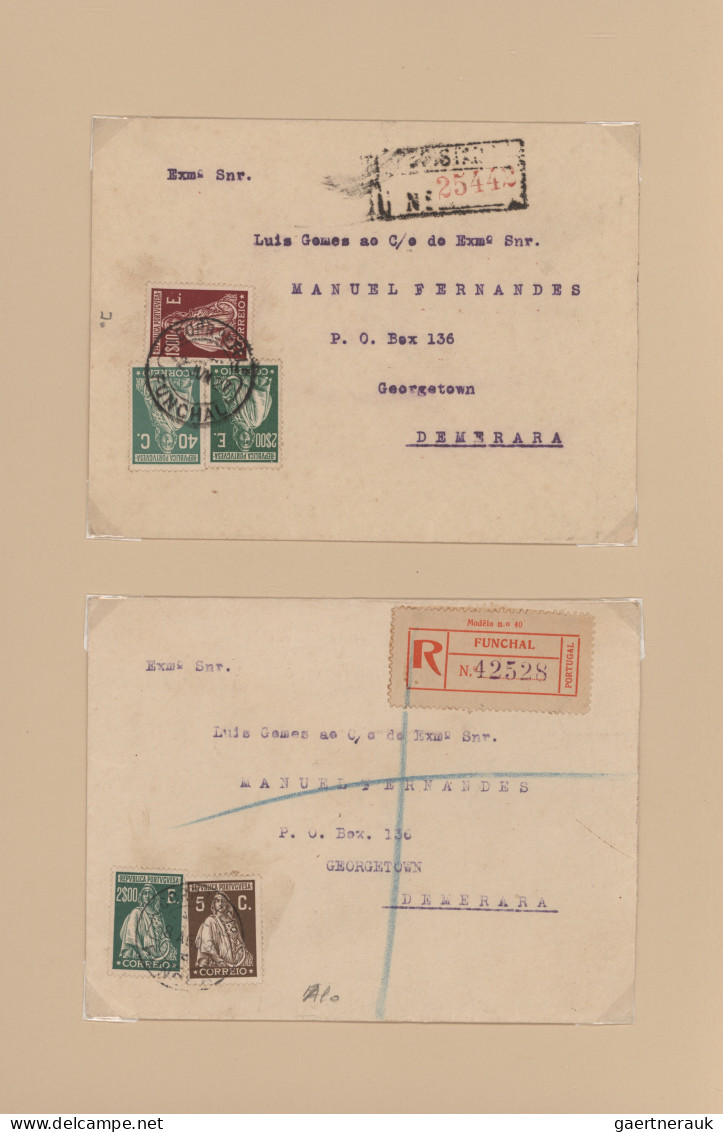 Portugal: 1914/1930's CERES: Collection Of 55 Covers, Postcards, Postal Statione - Brieven En Documenten