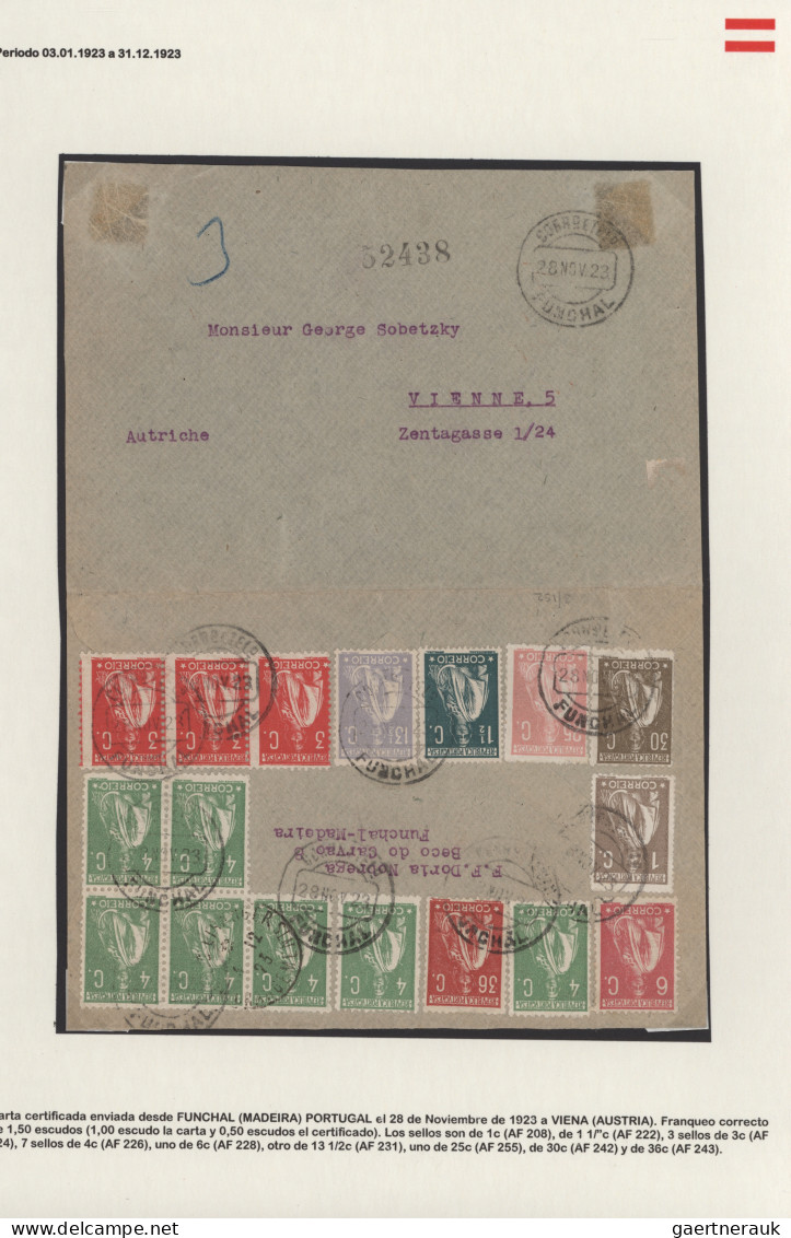 Portugal: 1914/1930's CERES: Collection Of 55 Covers, Postcards, Postal Statione - Brieven En Documenten