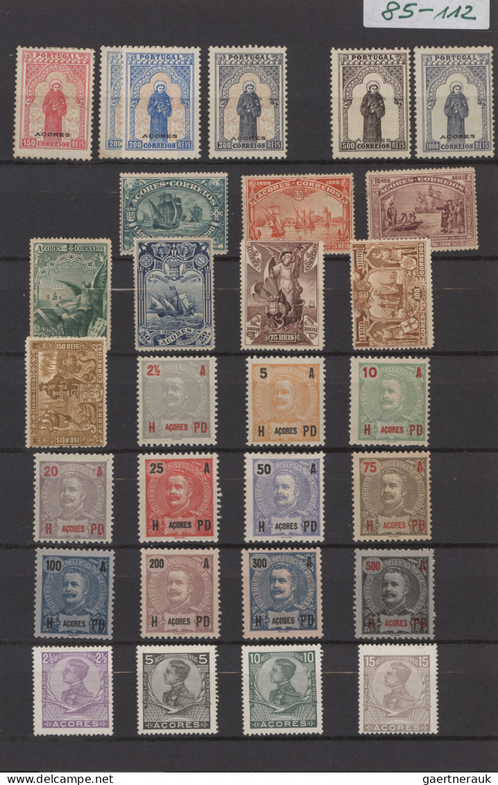 Portugal - Azores: 1868/1931 Collection And Accumulation Of Mint Stamps, Some Us - Açores