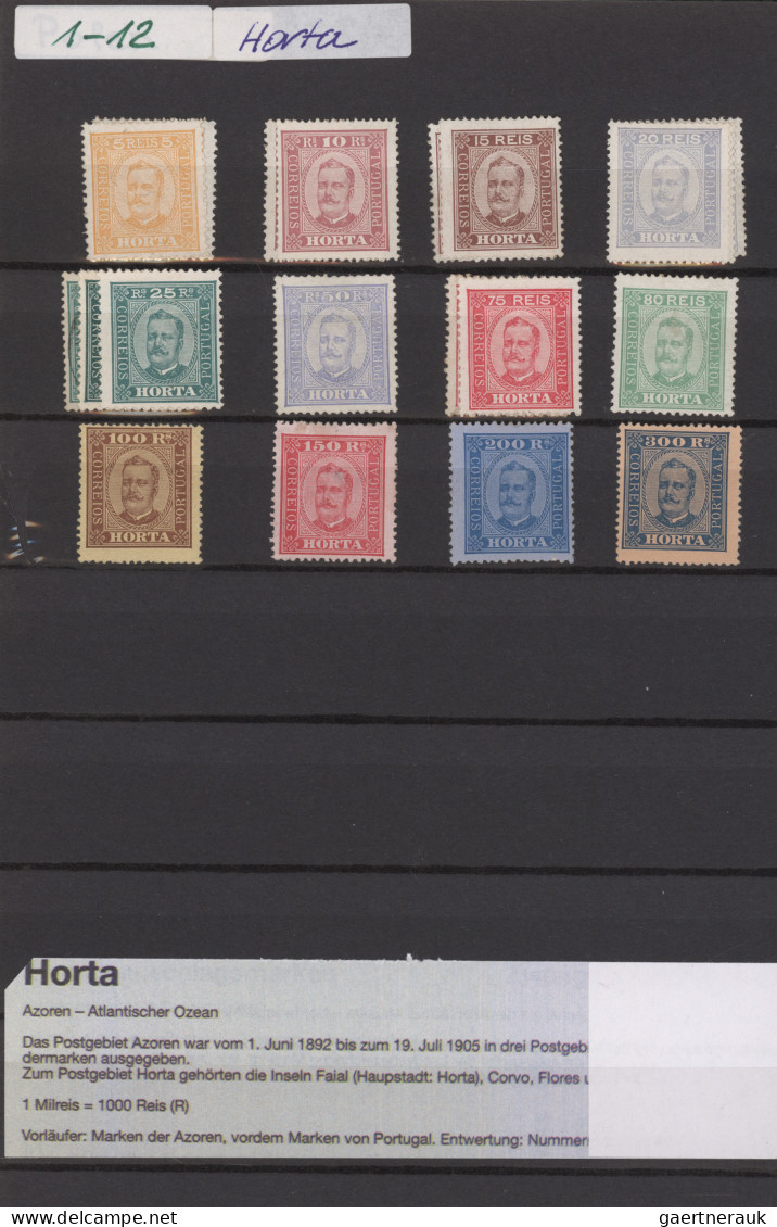 Portugal - Azores: 1868/1931 Collection And Accumulation Of Mint Stamps, Some Us - Açores
