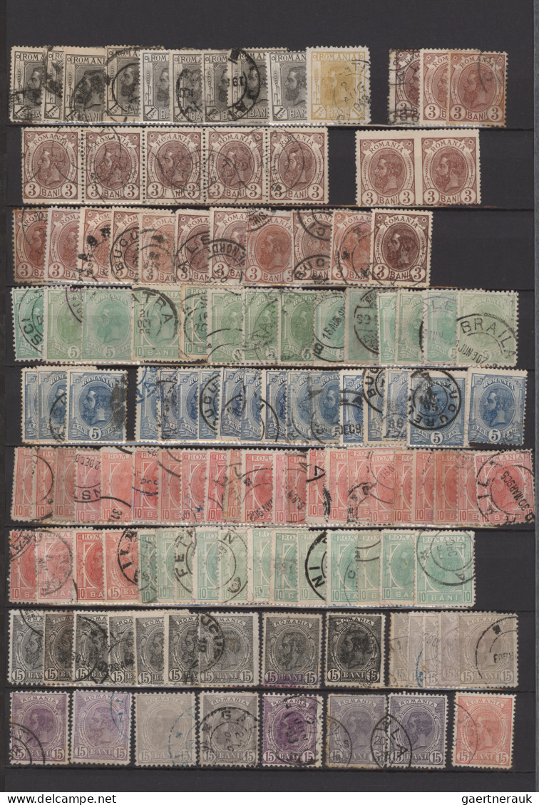 Romania: 1872/1920 (ca.), Comprehensive Used And Mint Balance Of Apprx. 1.430 St - Used Stamps