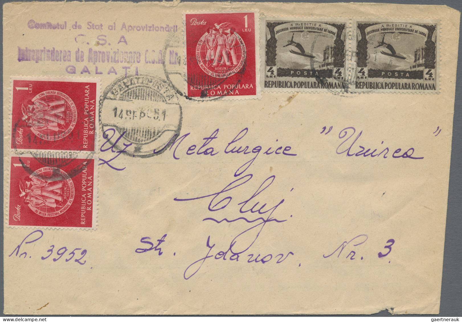 Romania: 1947/2004, balance of apprx. 1.340 covers/cards, showing a nice range o