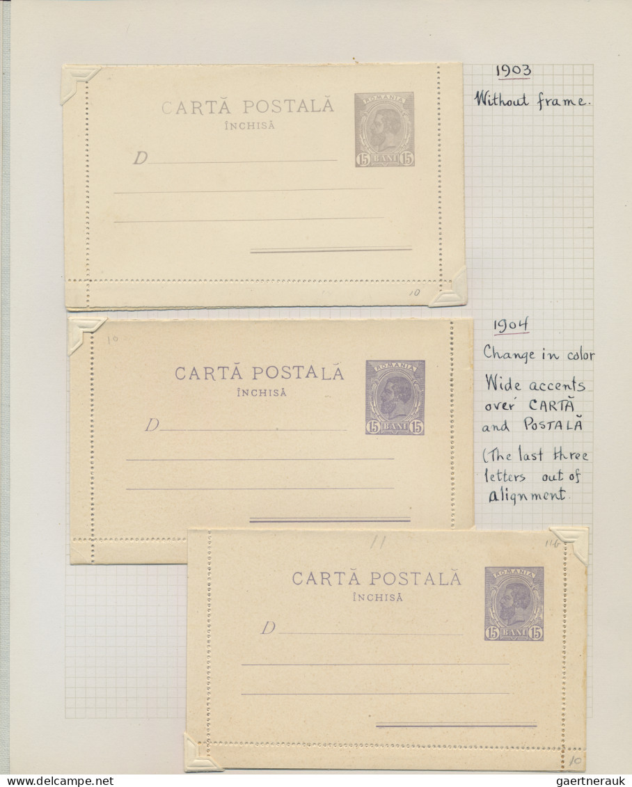 Romania - Postal Stationery: 1891/1940, Collection Of Apprx. 180 Unused Statione - Postal Stationery