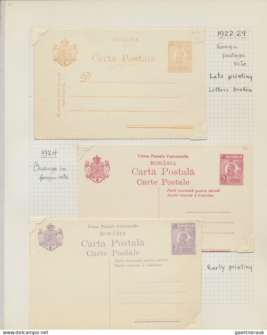 Romania - postal stationery: 1891/1940, collection of apprx. 180 unused statione