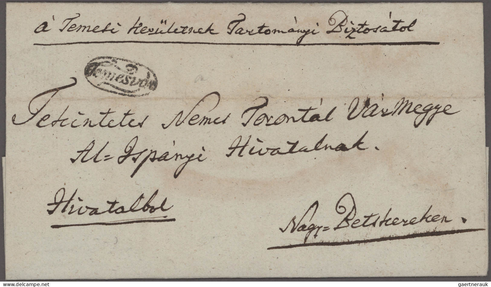 Romania - Post Marks: 1840/1866 (ca.), Austrian Period, Assortment Of Eight Lett - Postmark Collection